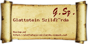 Glattstein Szilárda névjegykártya